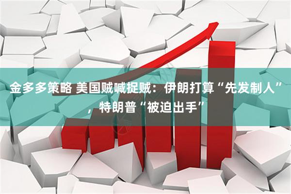 金多多策略 美国贼喊捉贼：伊朗打算“先发制人”，特朗普“被迫出手”