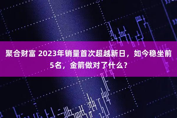 聚合财富 2023年销量首次超越新日,如今稳坐前5名,金箭做对了什么?