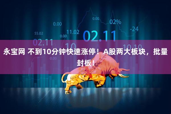永宝网 不到10分钟快速涨停！A股两大板块，批量封板！