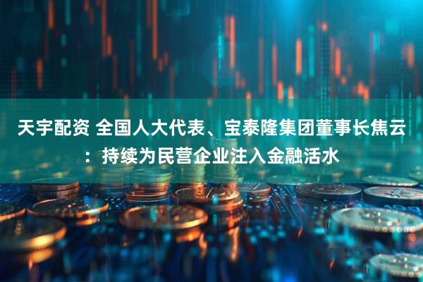 天宇配资 全国人大代表、宝泰隆集团董事长焦云：持续为民营企业注入金融活水