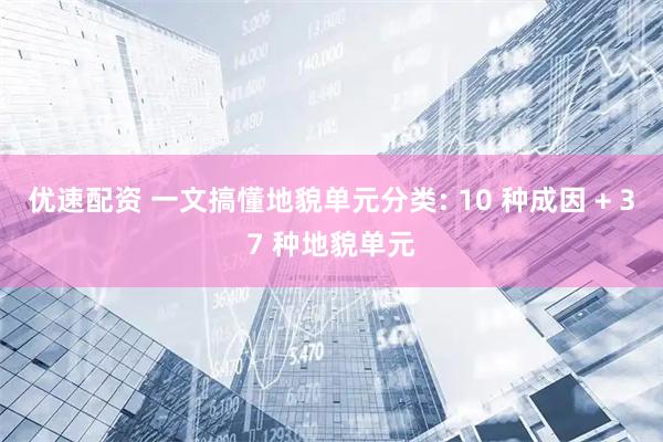 优速配资 一文搞懂地貌单元分类: 10 种成因 + 37 种地貌单元
